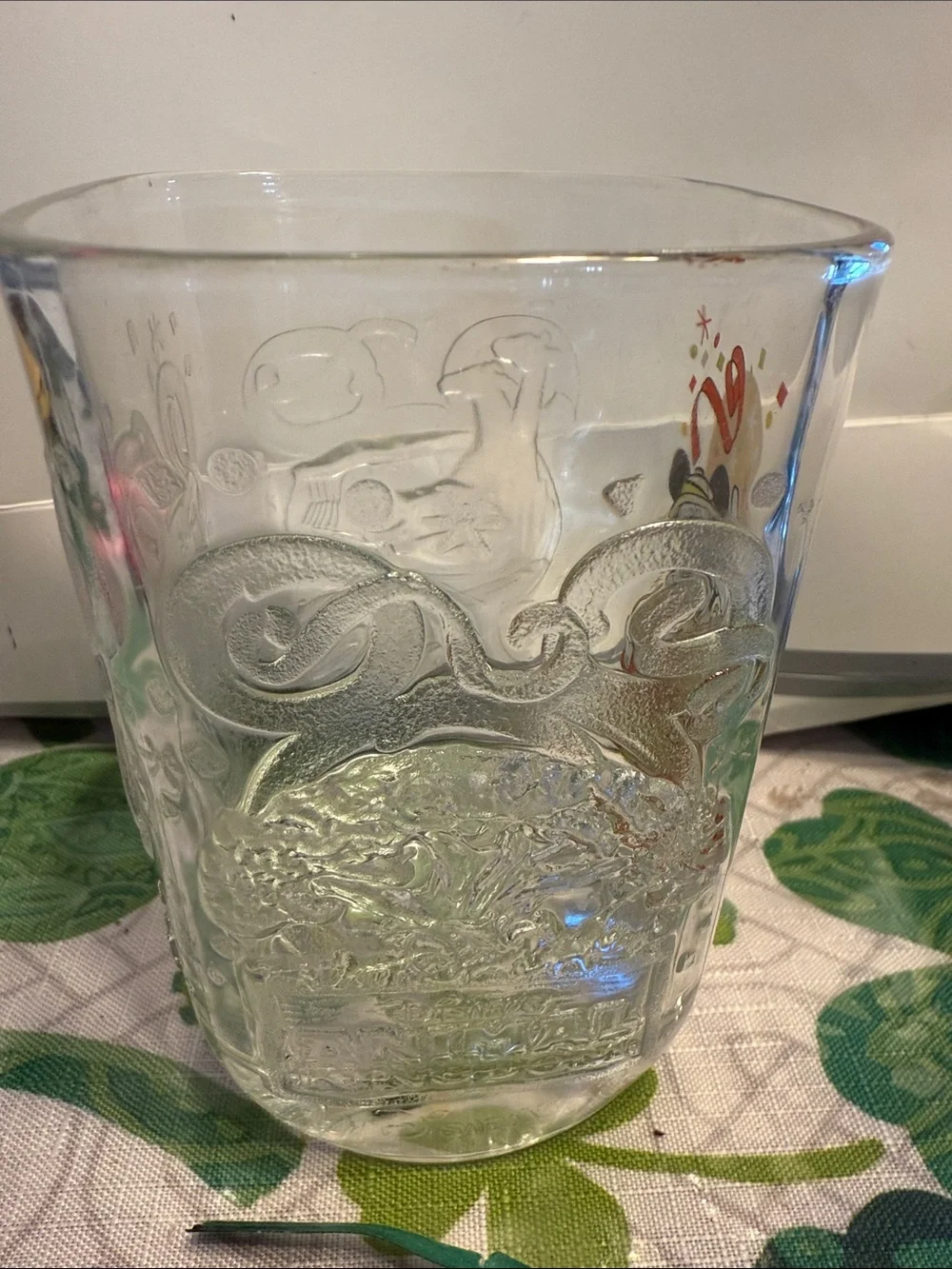 Disney Mickey Explorer Glass Tumbler . McDonald’s series year 2000.